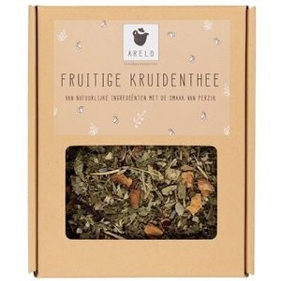 Fruchtiger Kräutertee aus natürlichen Zutaten mit dem Geschmack von Pfirsich