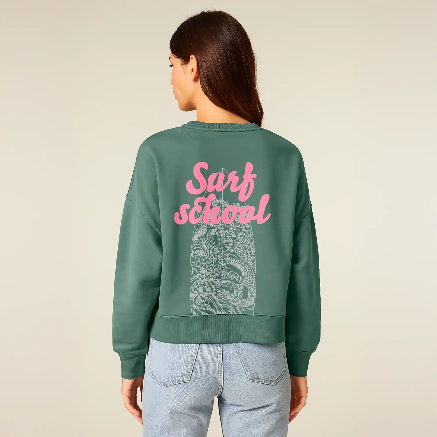 Oversize Damen Sweatshirt Surf School