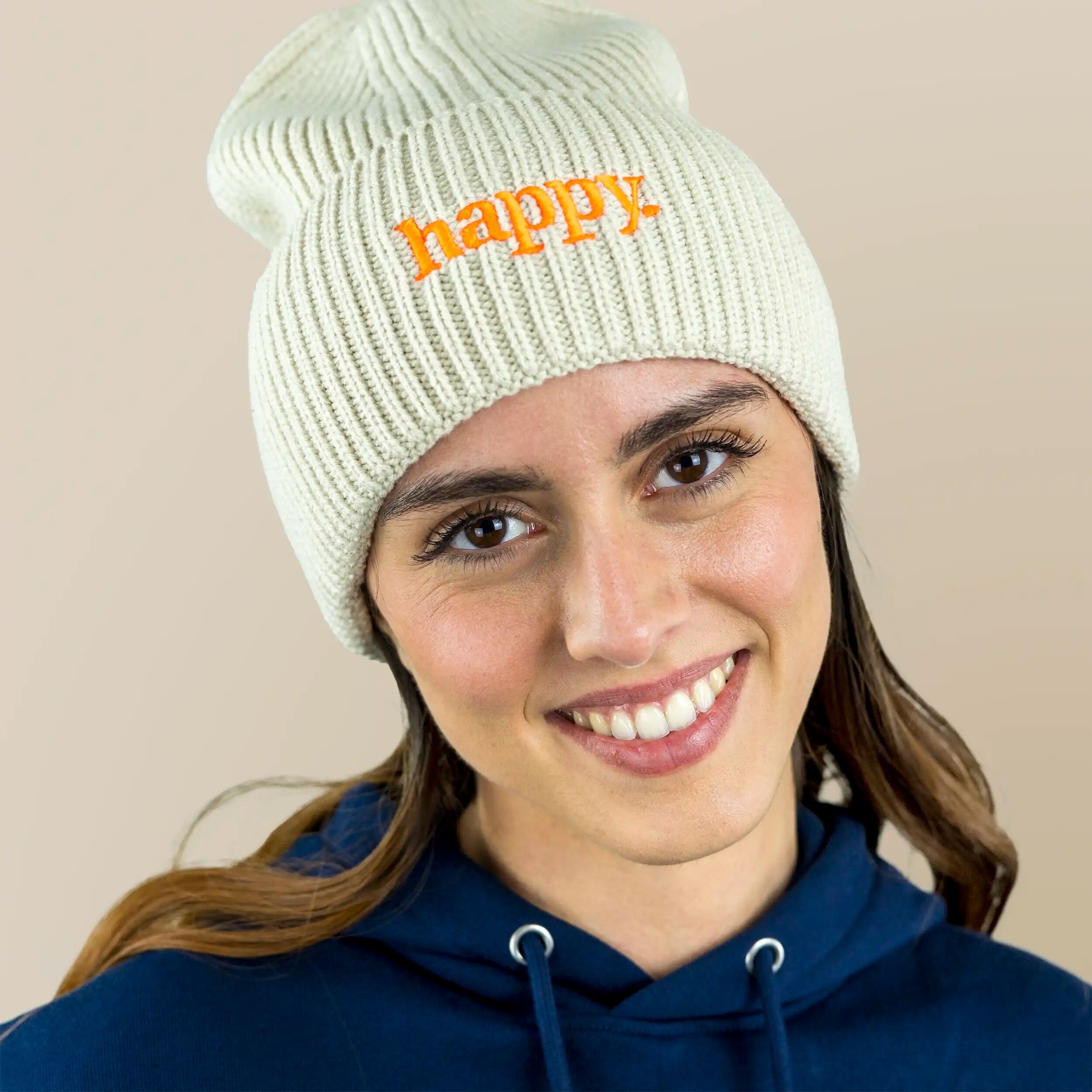 meeresbrise Organic Oversized Beanie happy