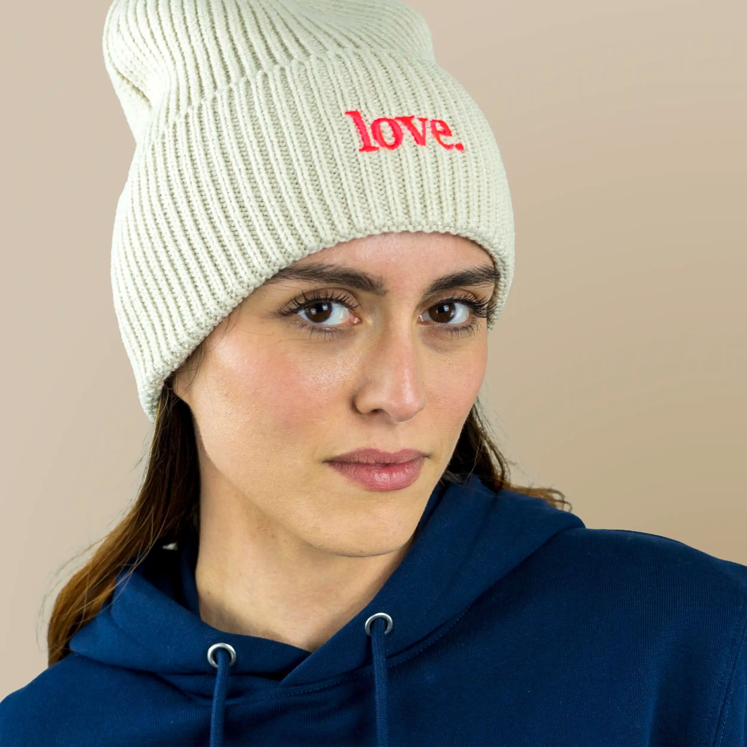 meeresbrise Organic Oversized Beanie love