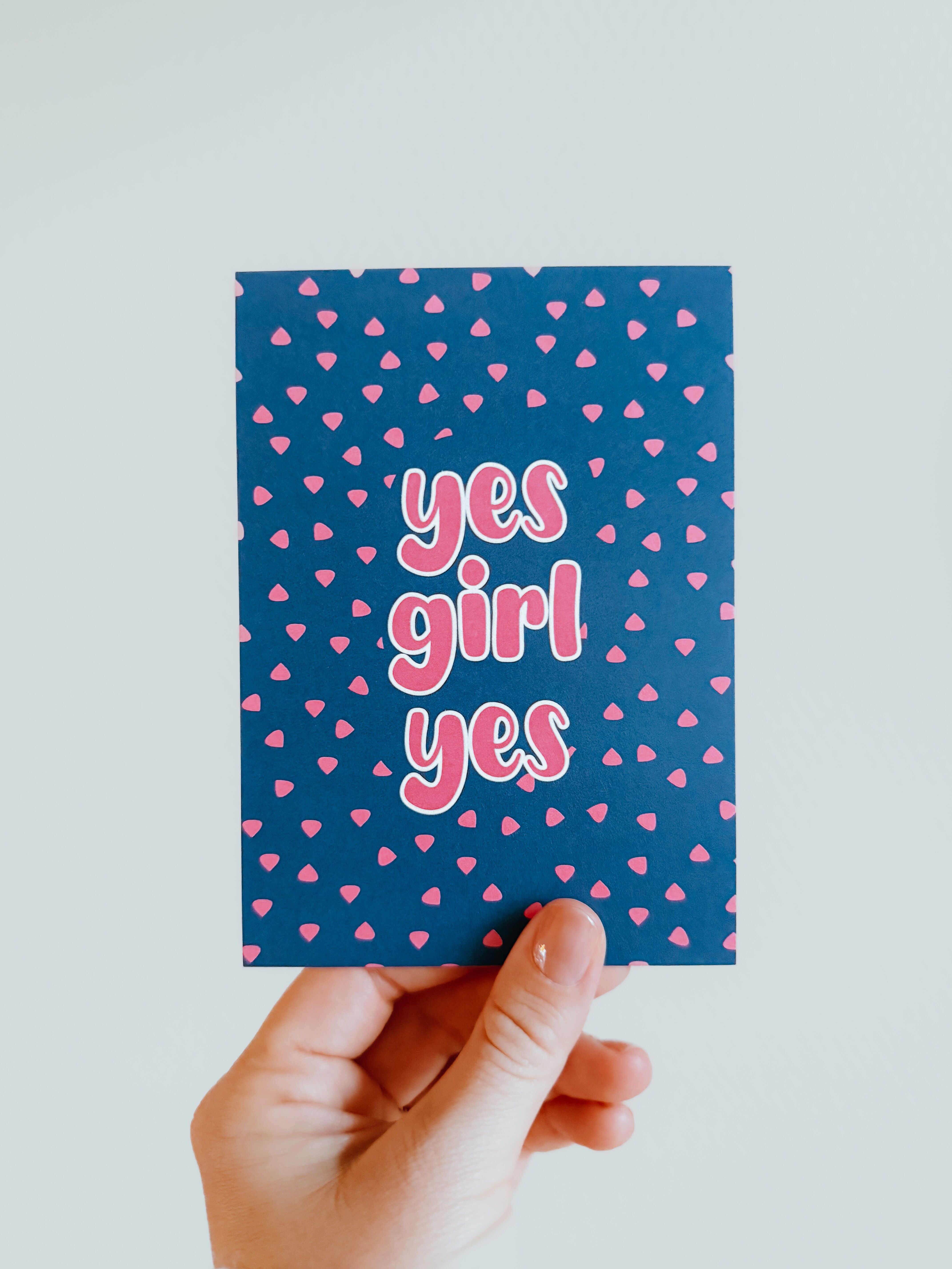 Grußkarte Yes Girl!