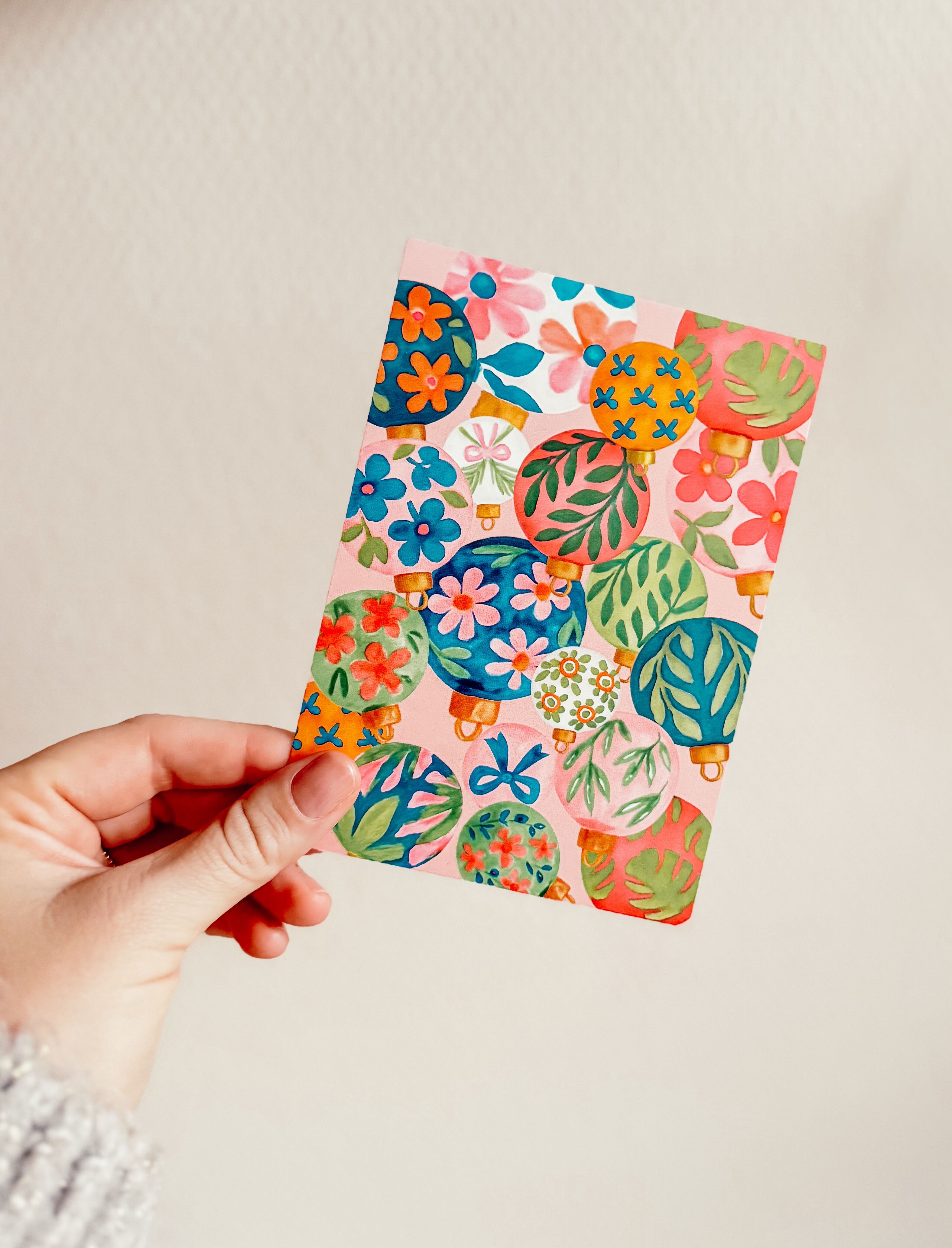 Weihnachtskarte Weihnachtskugeln Abbildung Q3.2025