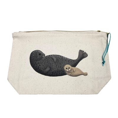 Seals on a Sandbank wash bag