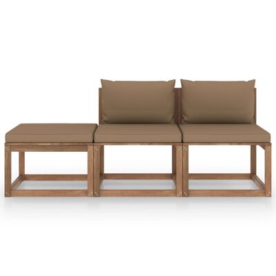 Unique 3-piece lounge set pallet with cushions impregnated 7