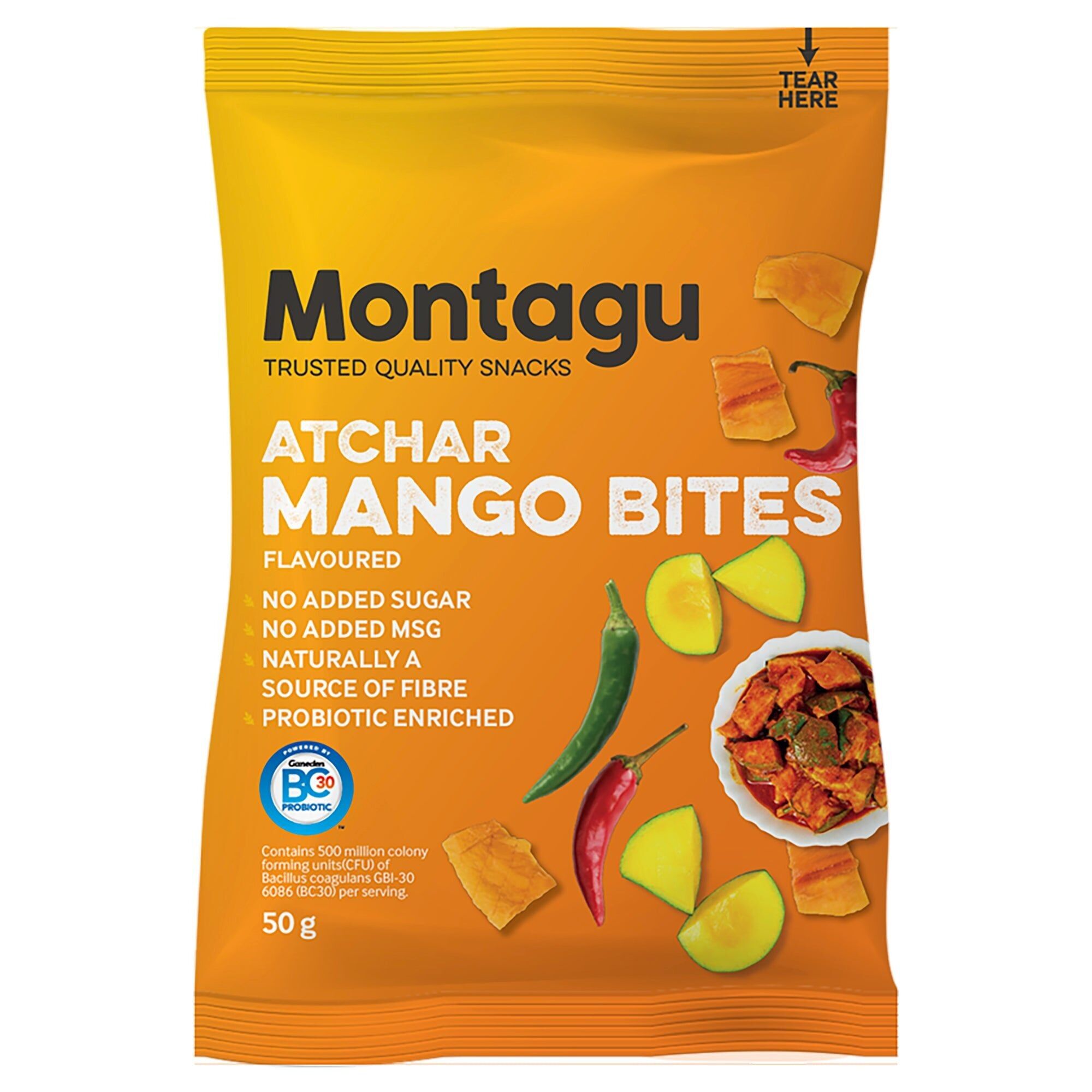 Montagu: Mango Bites - Atchar Flavoured 50g x10