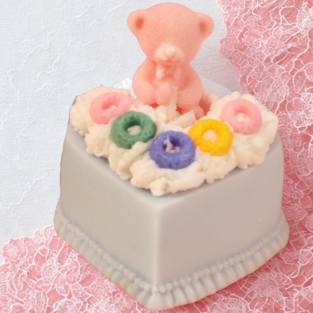Bougie coeur ourson