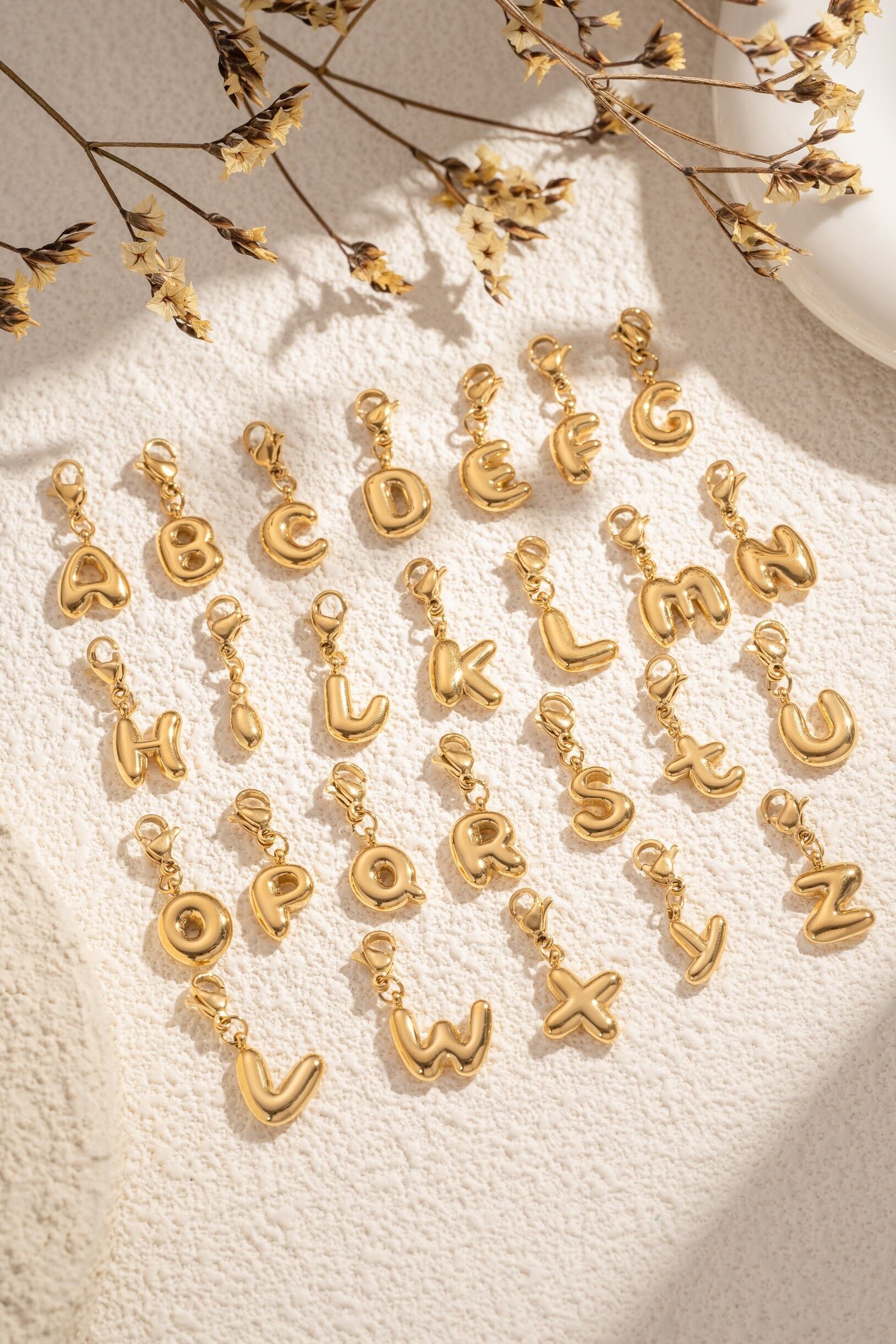 Satz mit 26 anpassbaren Alphabetbuchstaben aus Edelstahl