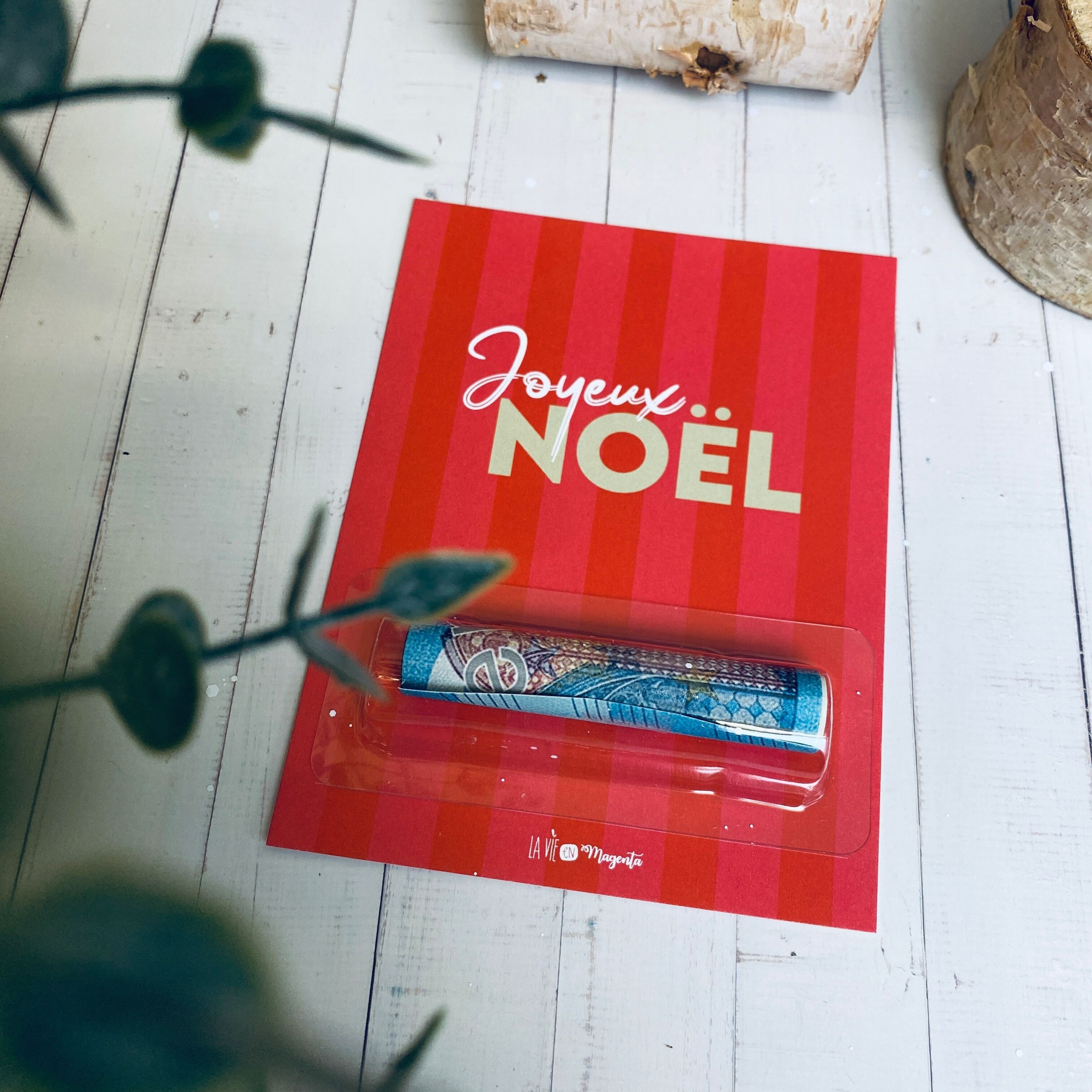 Originelle Karte mit Ticketfach - Weihnachten