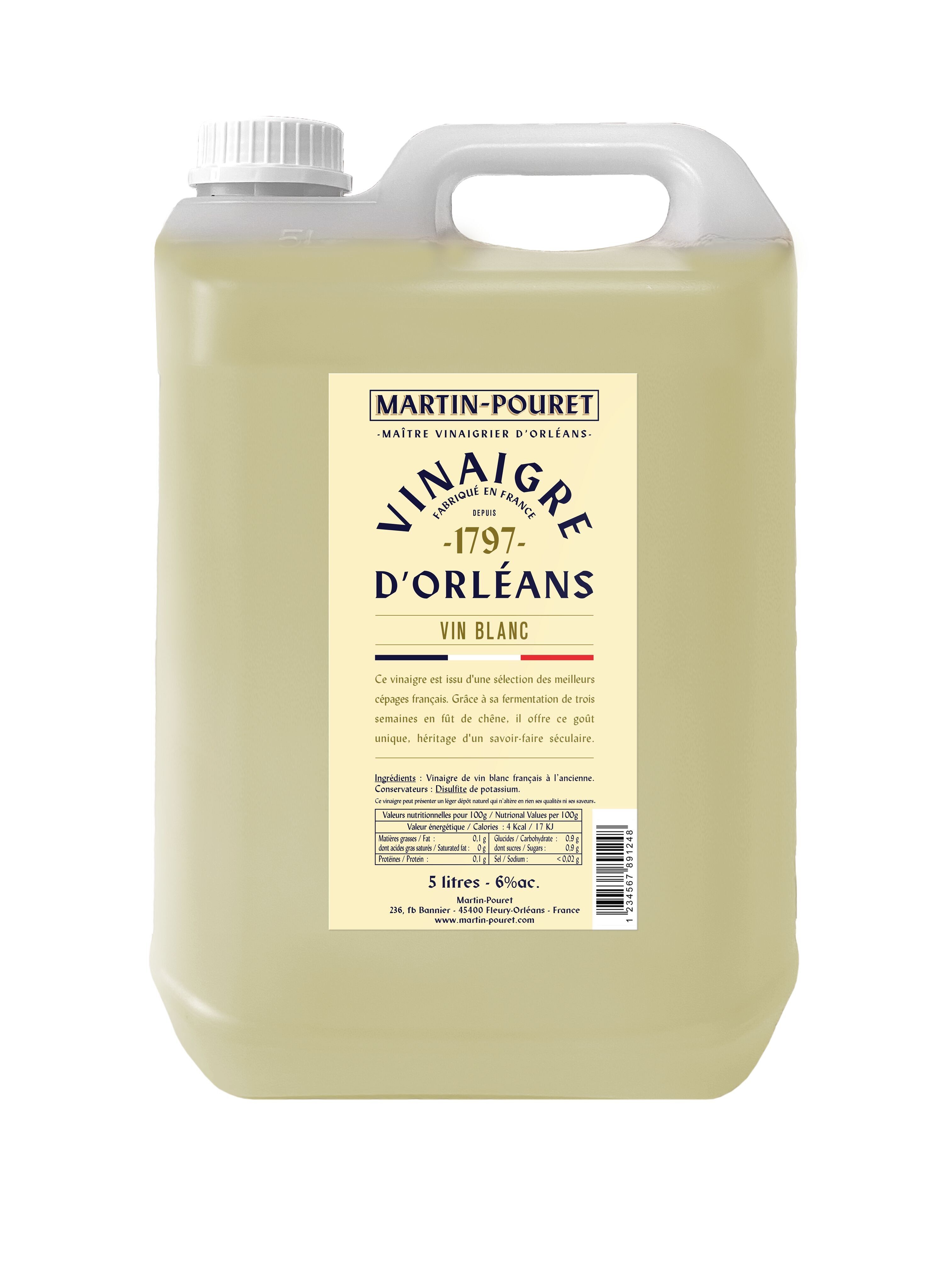 Aceto di vino bianco - Lattina da 5 L