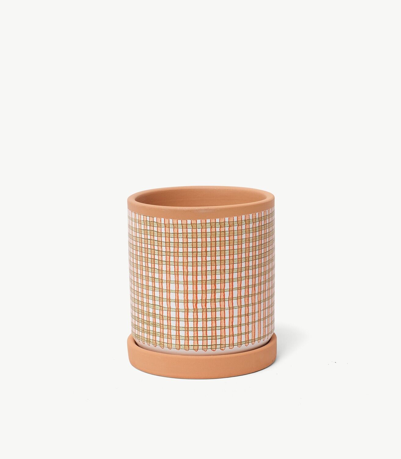 Jardinière en argile vert mousse avec citrouille et soucoupe CA2010CVMNRS