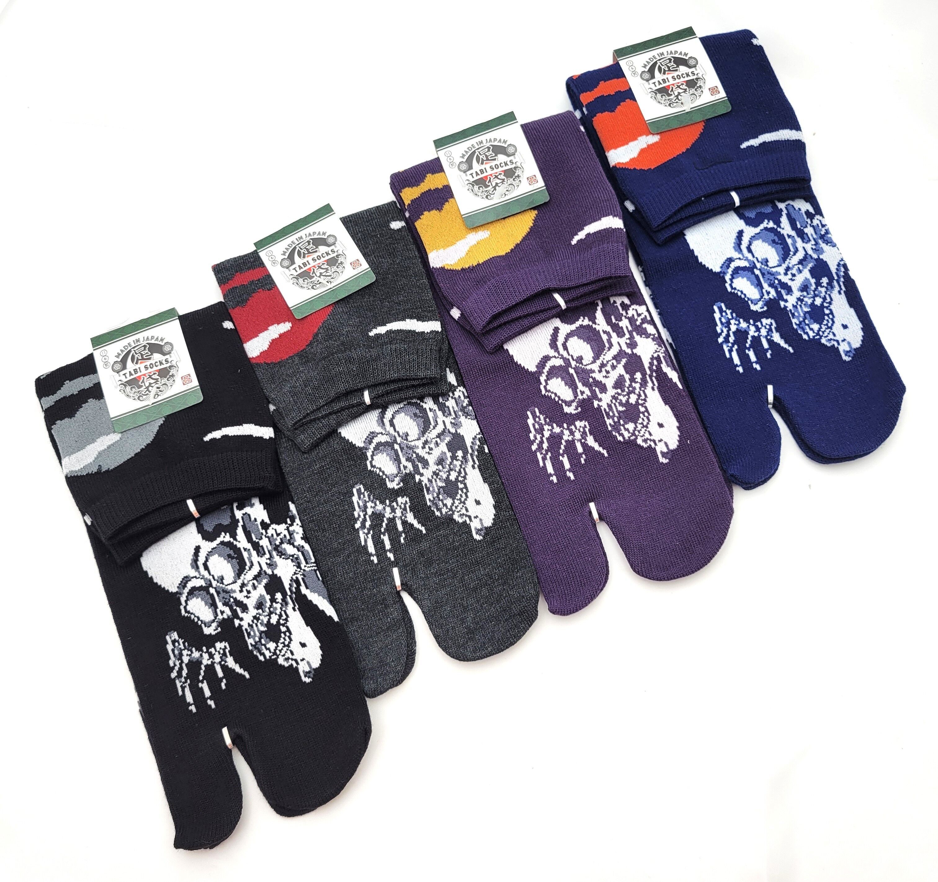 Japanische Tabi-Baumwollsocken – Gasha-Dokuro-Muster – Größe 40–45