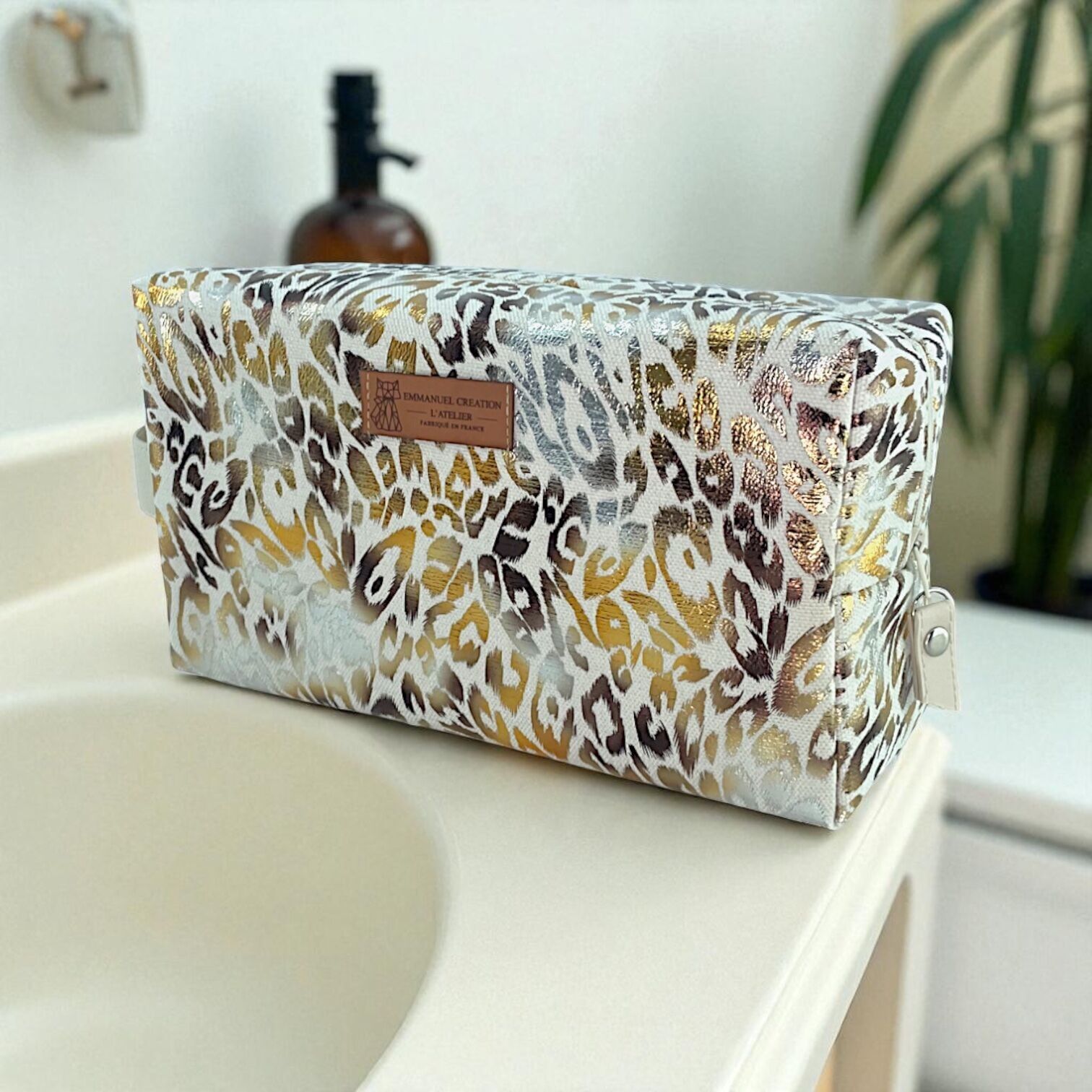 Trousse nomade M, "Savannah" blanc