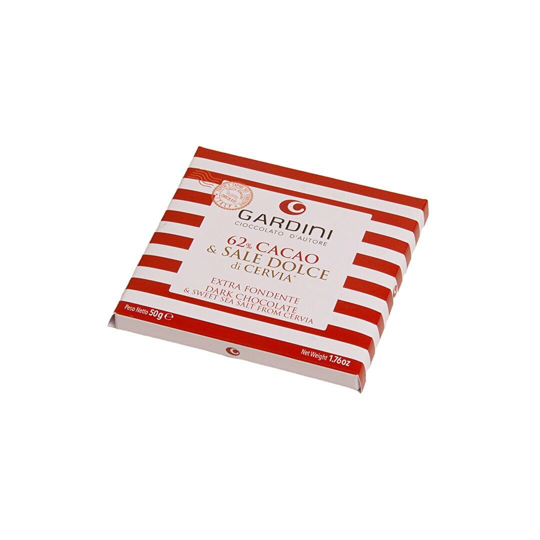 62 % Extra dunkle Schokolade mit süßem Cervia-Salz 50 g