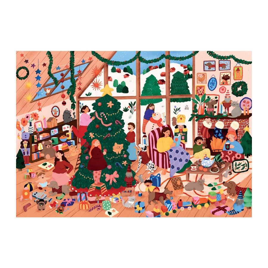 Puzzle „Ein Familienweihnachten“ – Heol Editions – 1000 Teile