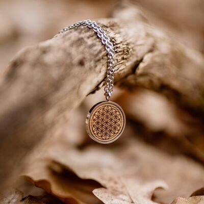 Necklace Skyla "Flower of Life" | Wooden jewelry | Nut wood