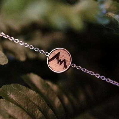 Pulsera Skyla "Montaña" | Joyas de madera | Madera de nuez