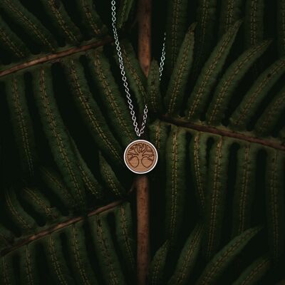 Collana Skyla "Albero della Vita" | Gioielli in legno | legno di noce