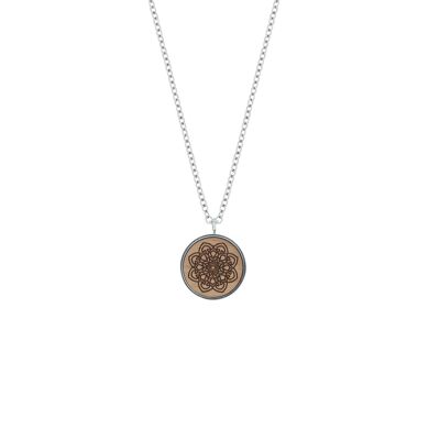 Collier Skyla "Mandala" | Bijoux en bois | Bois de noix