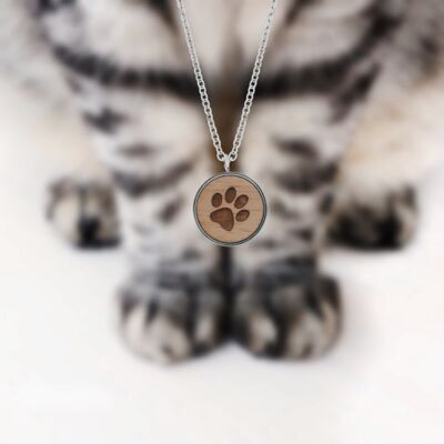 Necklace Skyla "paw" | Wooden jewelry | Nut wood