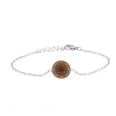 Bracelet "Mandala" Skyla | Bijoux en bois | Bois de noix