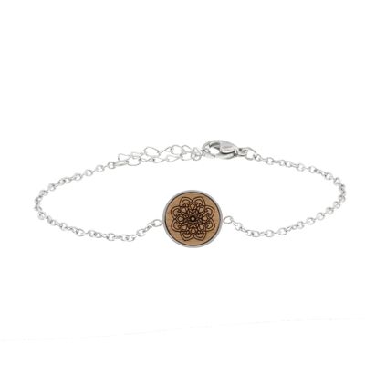 Pulsera Skyla "Mandala" | Joyas de madera | Madera de nuez
