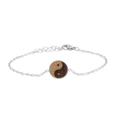 Bracelet Skyla "Yin & Yang" | Bijoux en bois | Bois de noix