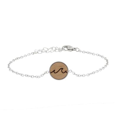 Skyla "wave" bracelet | Wooden jewelry | Nut wood