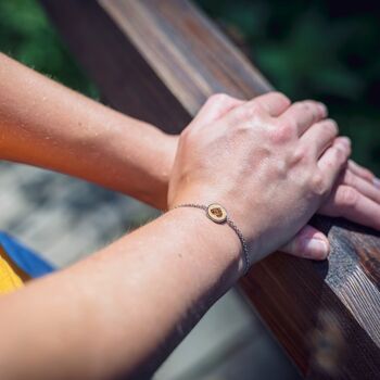 Bracelet Skyla "Coeur" | Bijoux en bois | Bois de noix 2