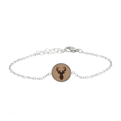 Bracelet Skyla "Deer" | Wooden jewelry | Nut wood