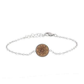 Bracelet Skyla "Edelweiss" | Bijoux en bois | Bois de noix 1