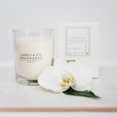 No. 1 white 35hr glass candle