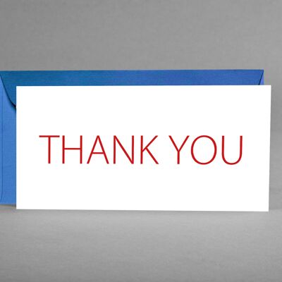 INTERNATIONAL: Weiße Danke-Karte "Thank You" inkl. Kuvert