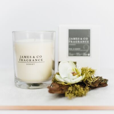 No. 2 grey 35hr glass candle