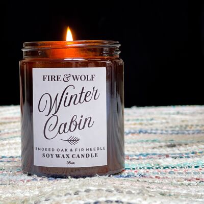 Christmas Candle | Winter Cabin | Smoked Oak & Fir Needle