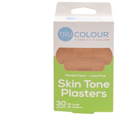 Tru-Colour Skin Tone Plasters Olive moderate brown (Green box)
