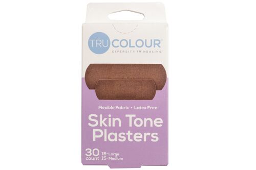Tru-Colour Skin Tone Plasters Darkbrown (Purple box)