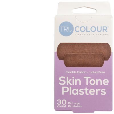 Tru-Colour Skin Tone Pflaster Dunkelbraun (Lila Box)