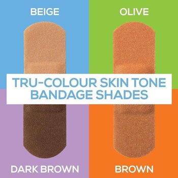 Pansements Tru-Colour pour le teint brun foncé (boîte violette) 10