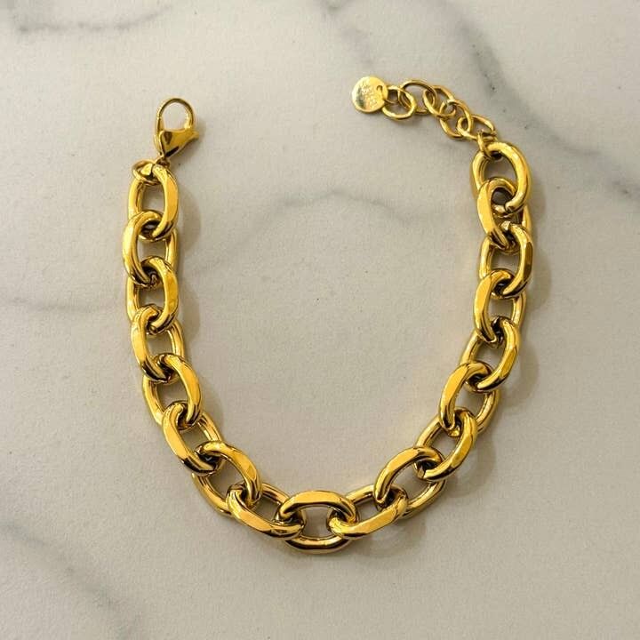 Niro Stainless Steel Thick Chain Bracelet 