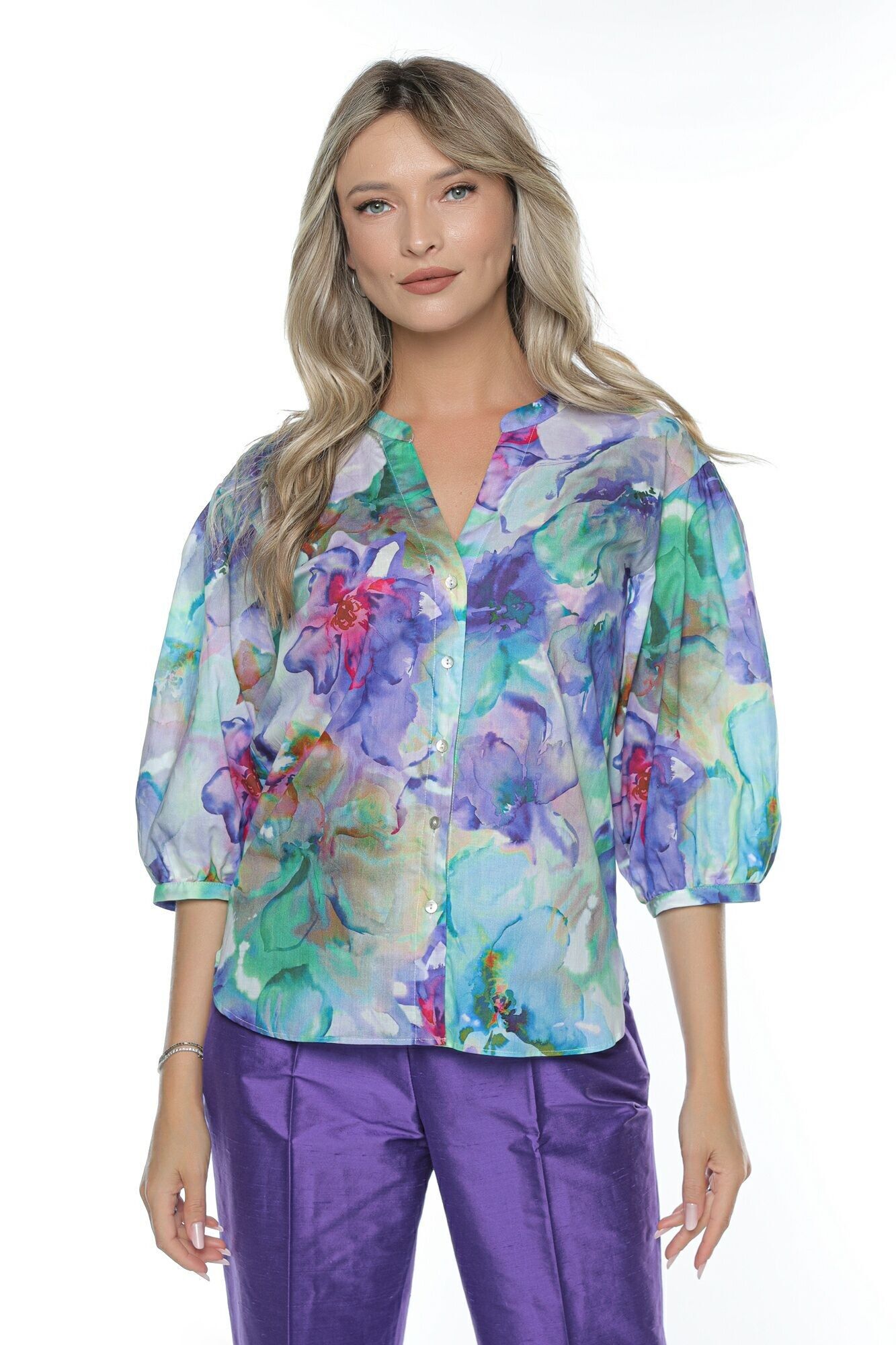 Chemisier 100% coton - Erica multicolore