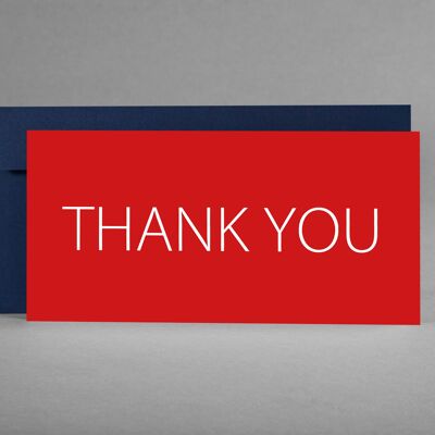 INTERNATIONAL:  10 rote Danke-Karten "Thank You" inkl. Kuverts