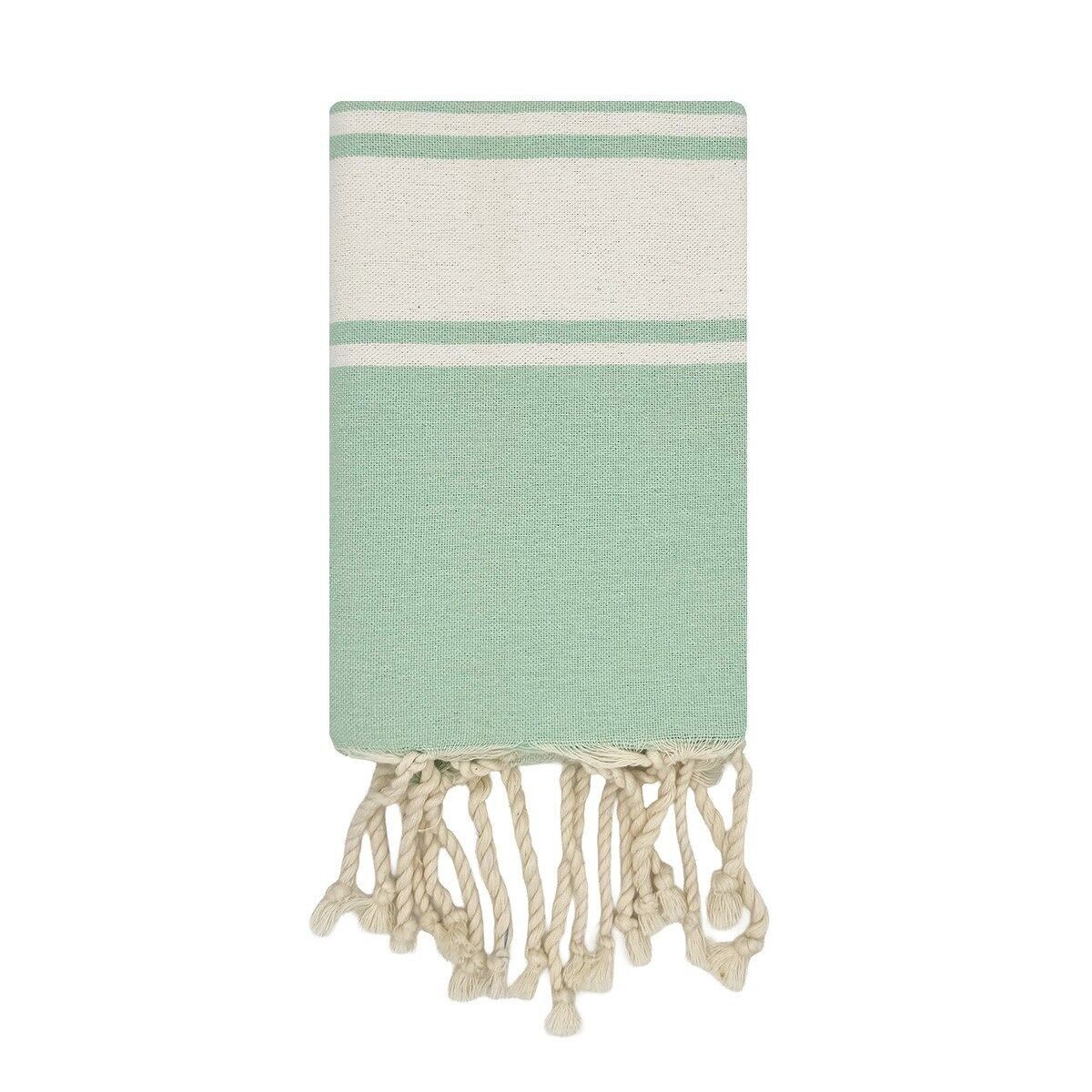 Mini fouta enfant 70x140cm Koh Lipe Vert Lagon en coton recyclé tissage plat
