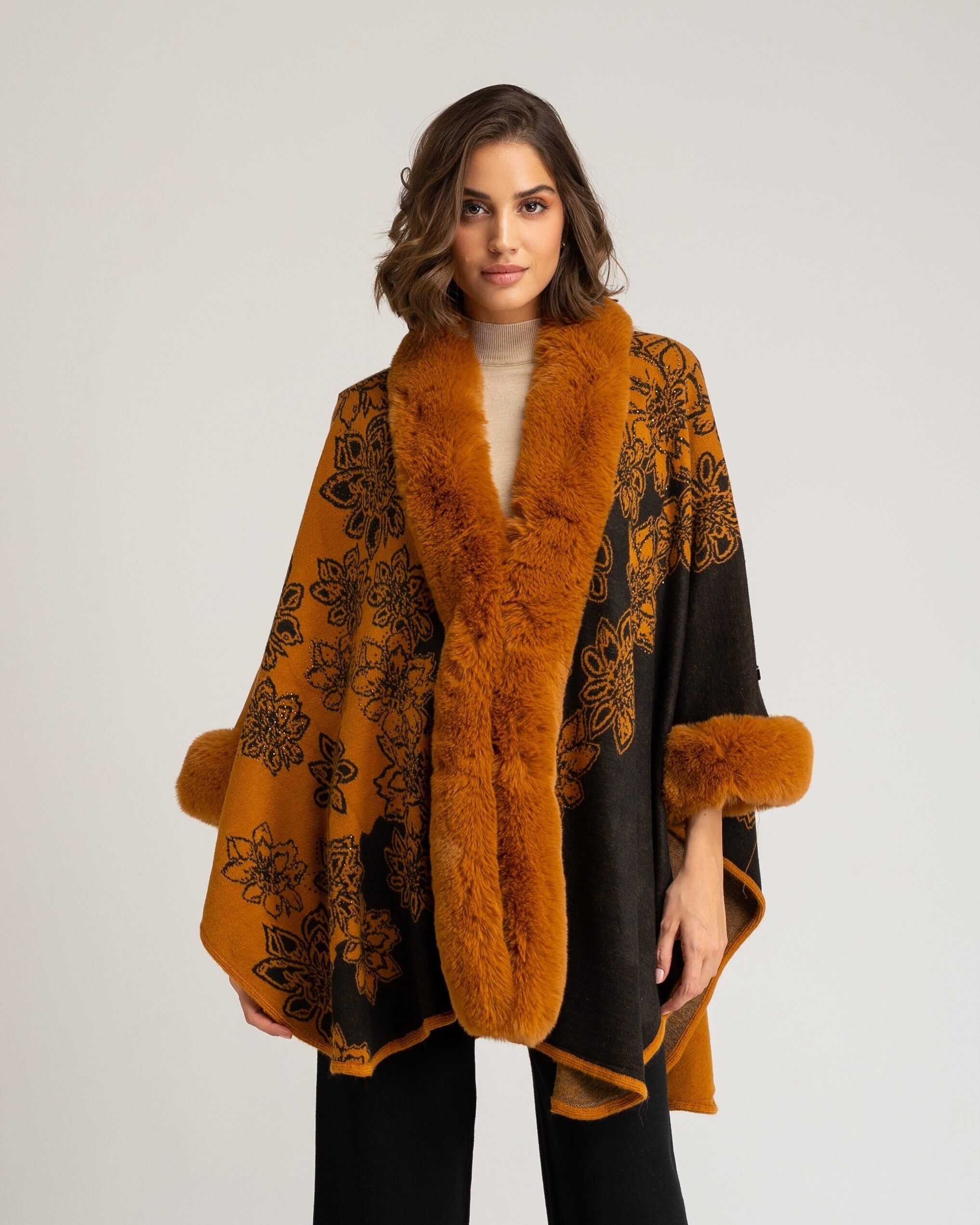 Poncho floreale Olimia