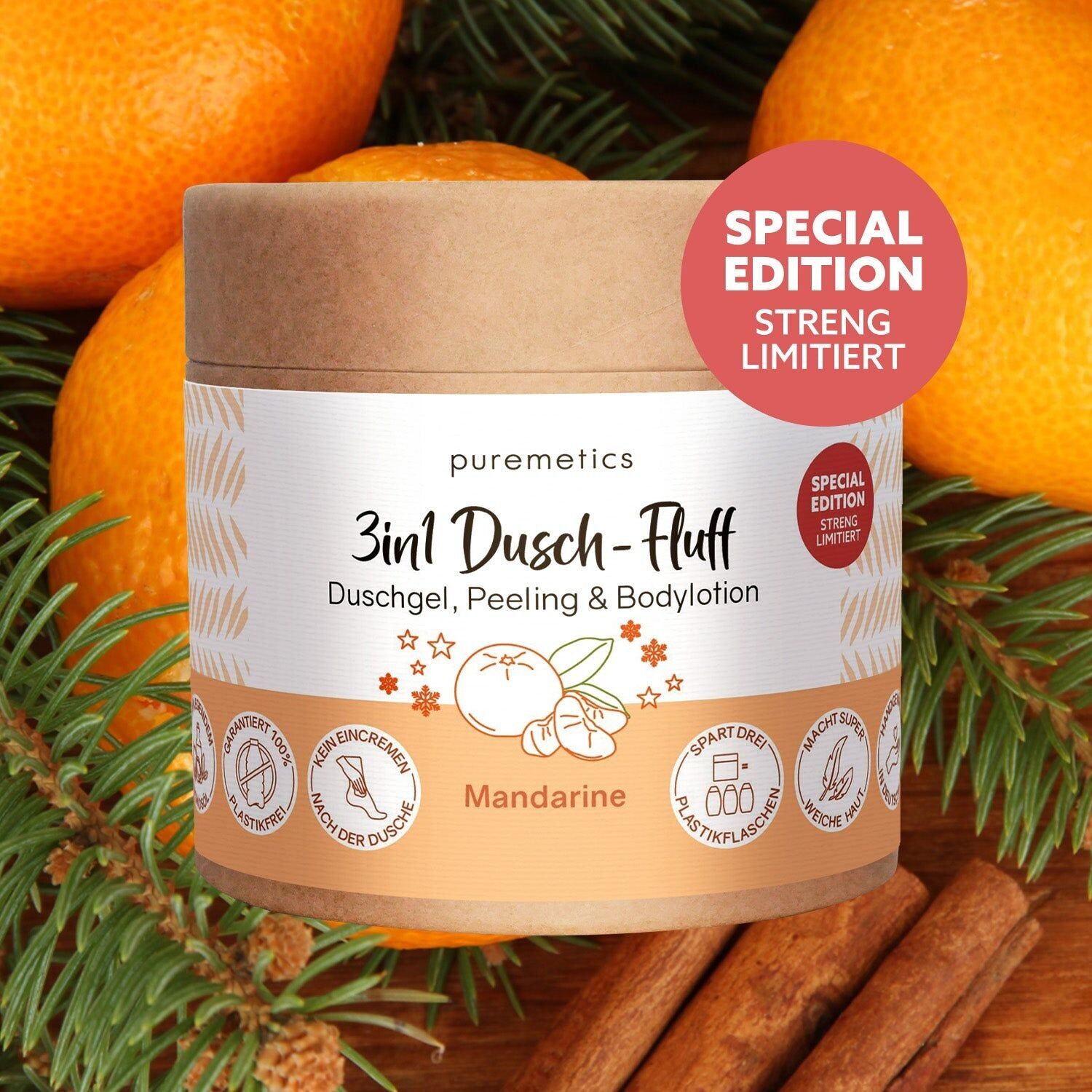 3in1 Shower Fluff 'Mandarin'