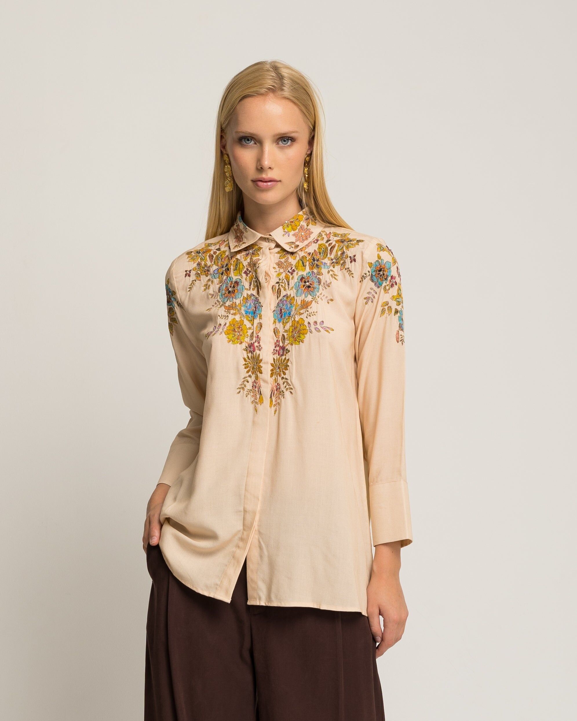 Camicia con stampa floreale Bani