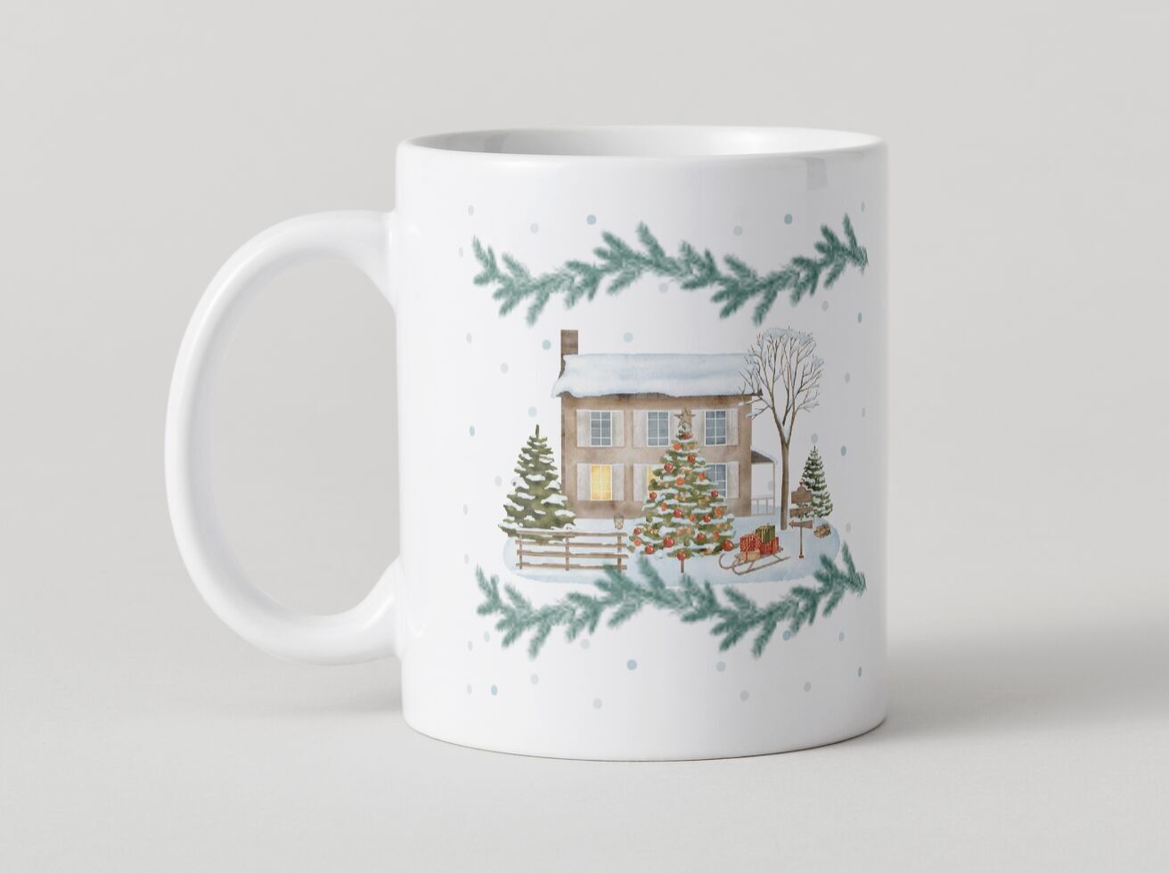 Mug, Christmas house