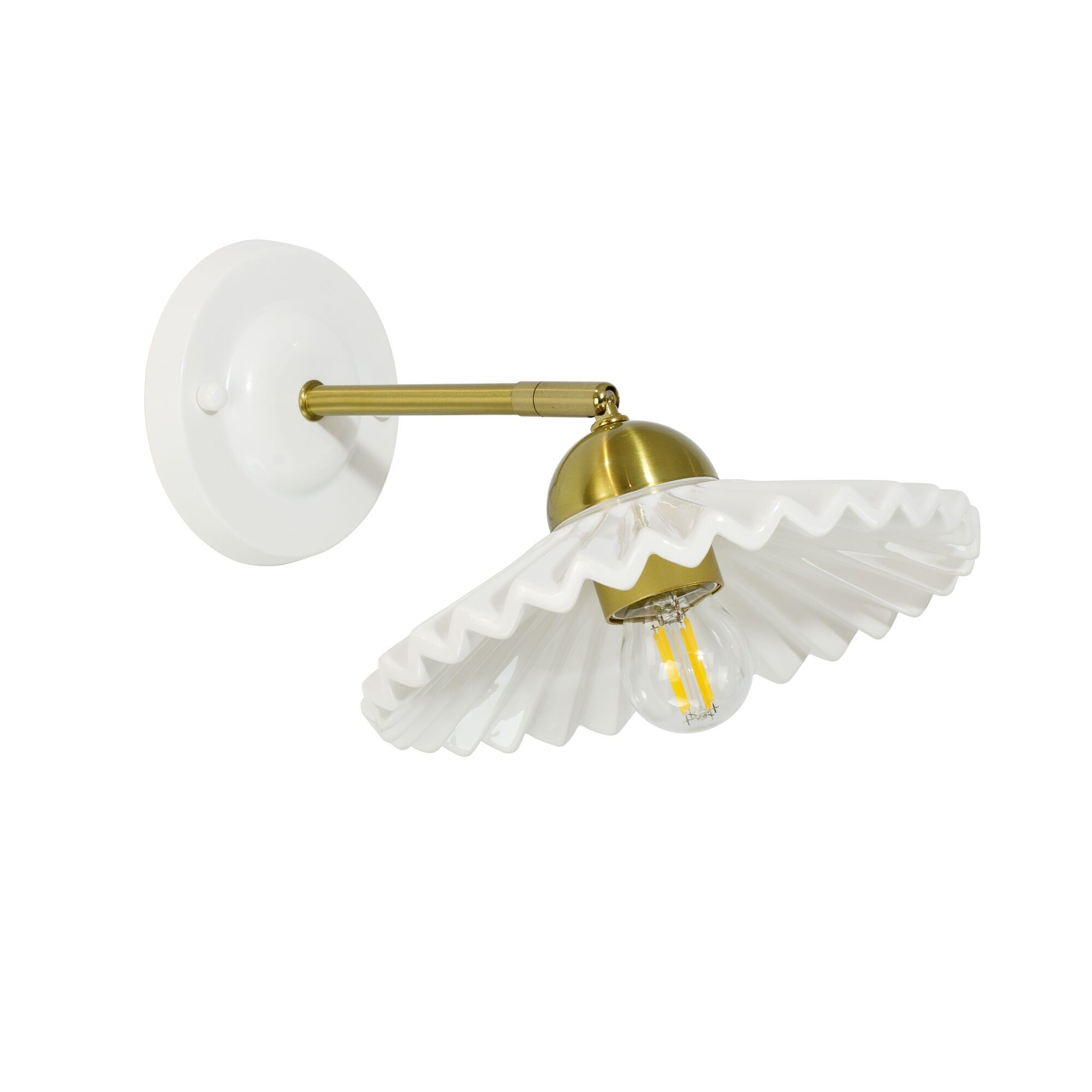 Aplique de cerámica blanca Babushka