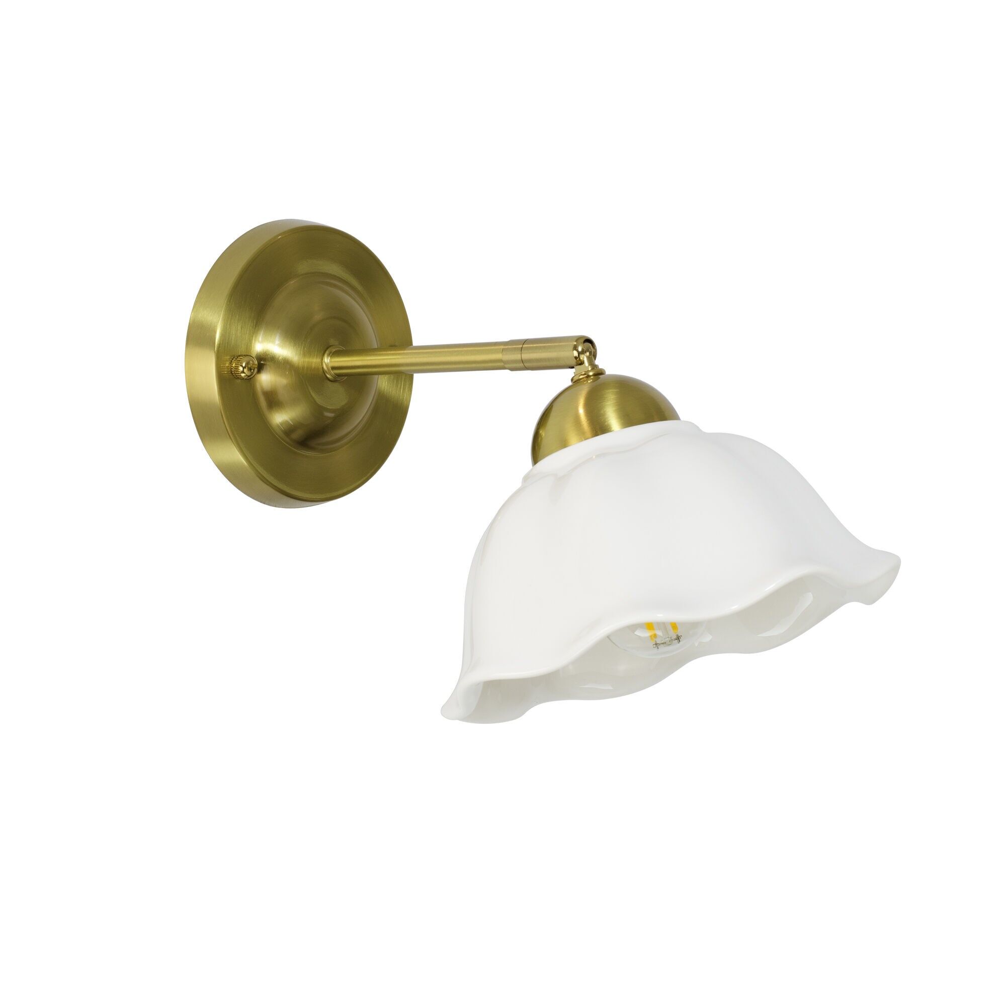 Aplique de cerámica blanca Nanny