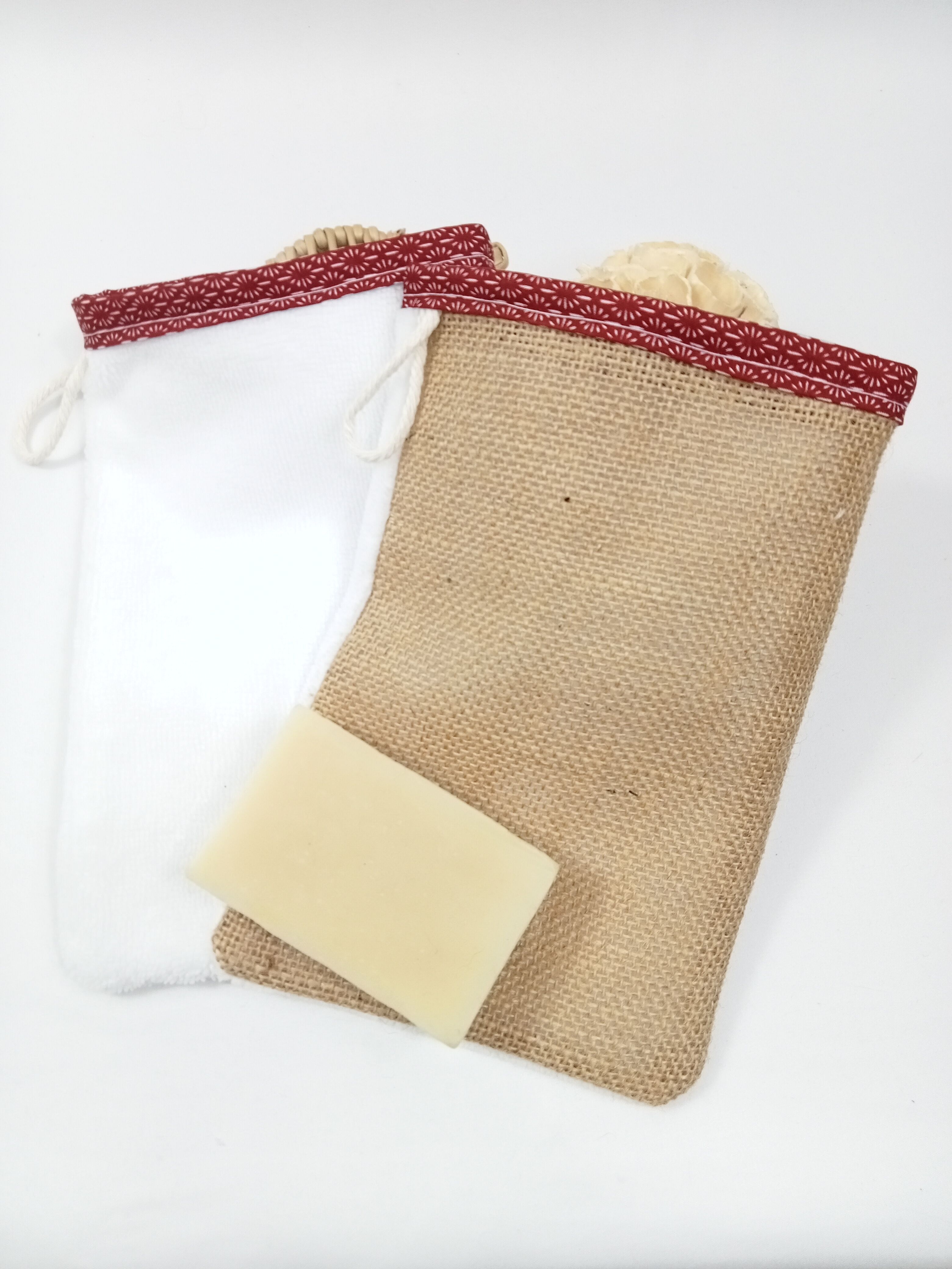 Guanto di bambù e tela di iuta