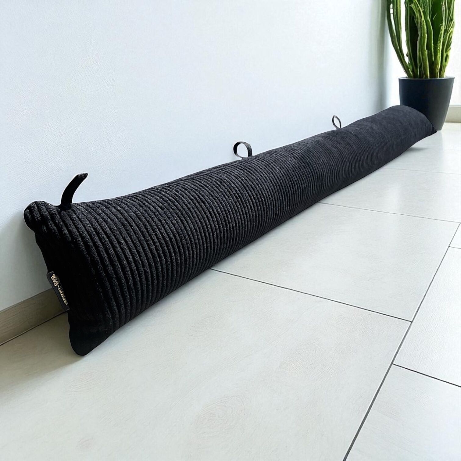 Bas de porte, "Velours côtelé" noir